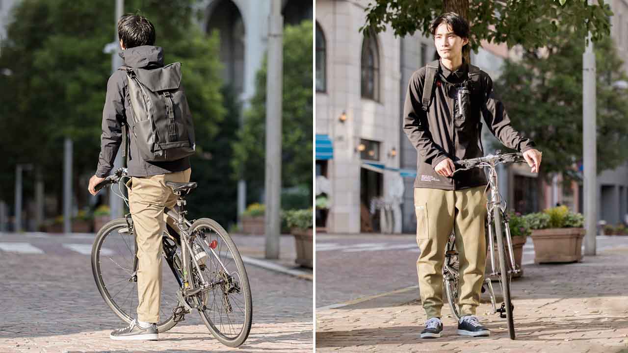 通勤の汗対策におすすめのリュック 背中の蒸れを軽減する構造の エアロストリームバックパック で ビジネスコーデ をスタイリング 通勤の汗対策におすすめのリュック 背中の蒸れを軽減する構造の エアロストリームバックパック で ビジネスコーデ をスタイリング