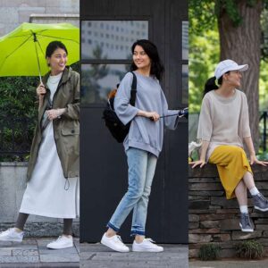 夏のオフィスカジュアル 最旬カラースニーカーを使った大人のワントーンコーデ7選