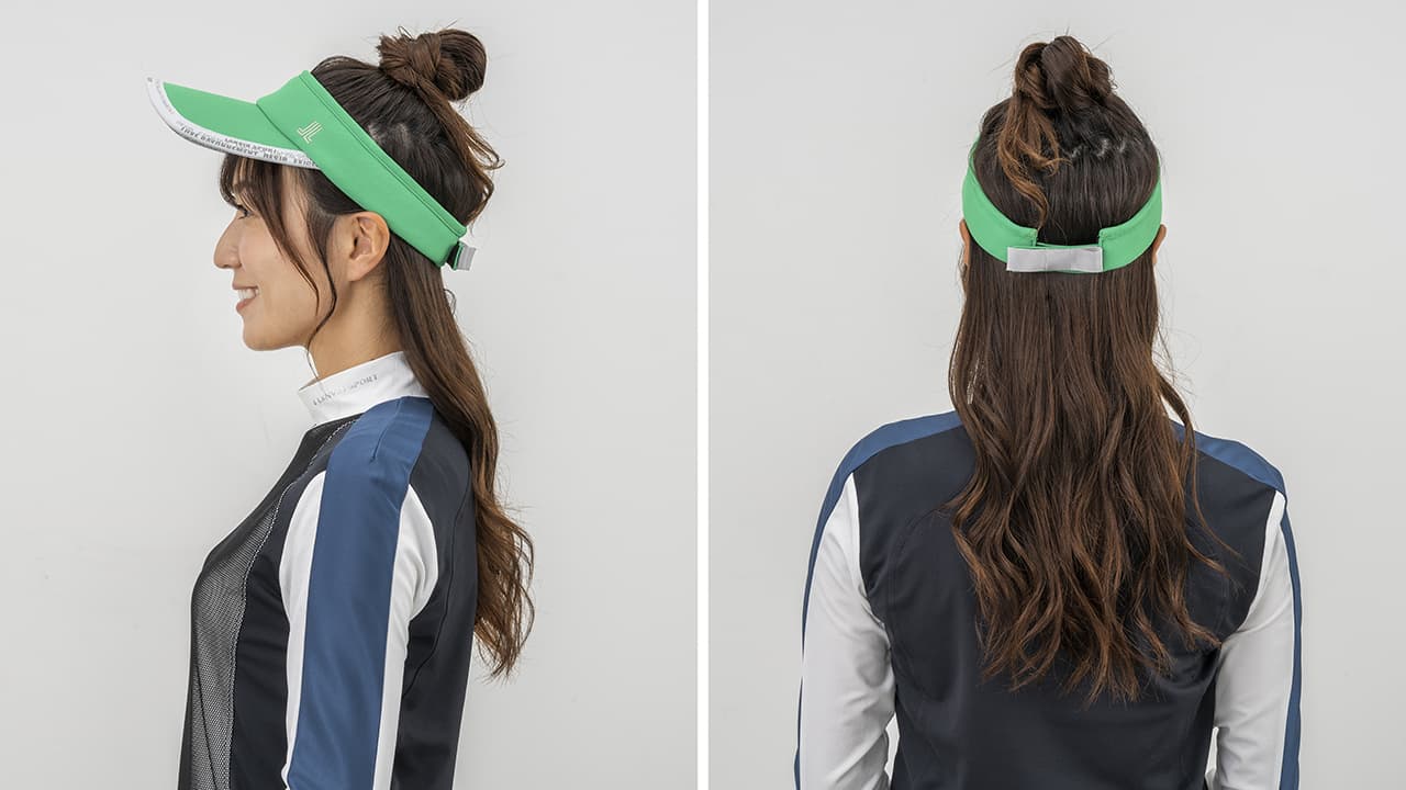 ゴルフ場でおすすめの サンバイザー キャップ かわいくてキープ力が高いヘアアレンジ6選