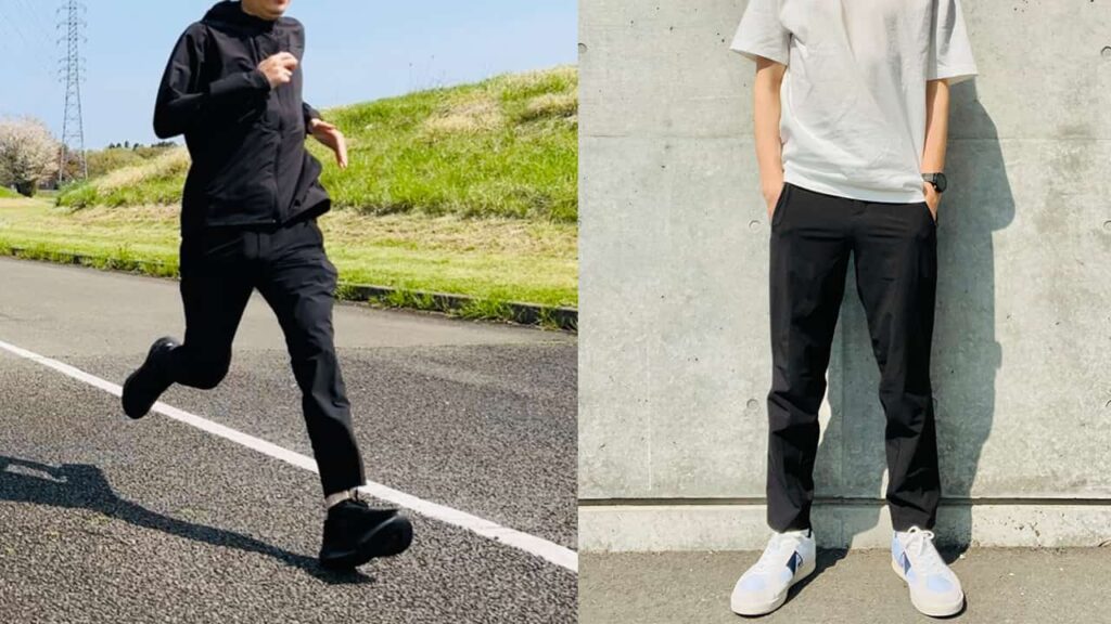 デサント白 スリムフィット ゴルフパンツ メンズウェア