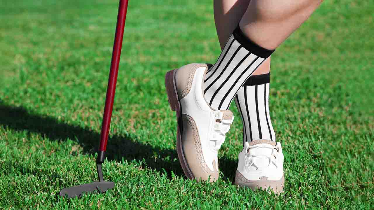 59％以上節約 公式 ゴルフソックス 靴下 2足組 ゴルフウェア 足袋 着圧 スポーツ Runtage アスリートラウンド PRO V2 2枚組 ハイソックス  メンズ レディース