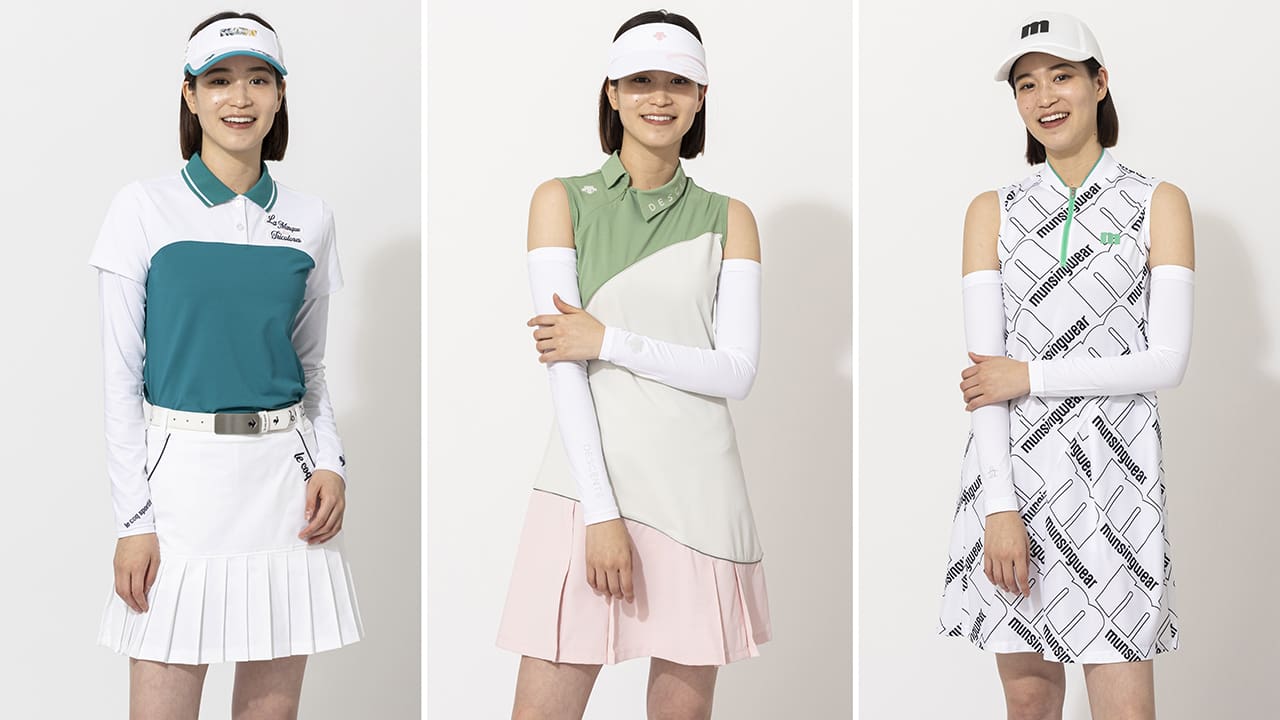 エムユースポーツ】ゴルフ ニット セーター モノトーン M・Uロゴ 黒×白