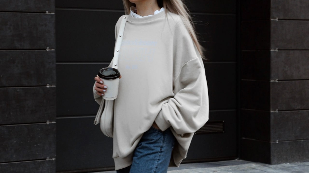 オーバーサイズホワイトスウェット